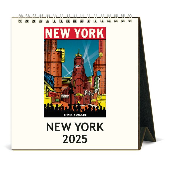 Cavallini & Co. New York 2025 Easel Desk Calendar, 6.5"x6.5" - Picture 1 of 5